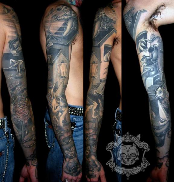 Fantasy Sleeve Tattoo by Tim Kerr