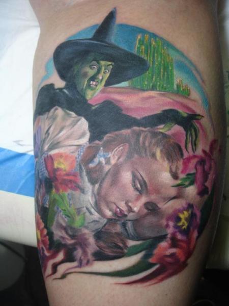 Tatuaje Fantasy Ternero Bruja por Heather Maranda