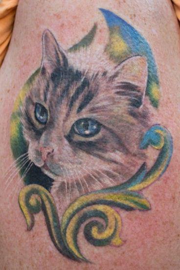 Tatuaje Gato por Heather Maranda