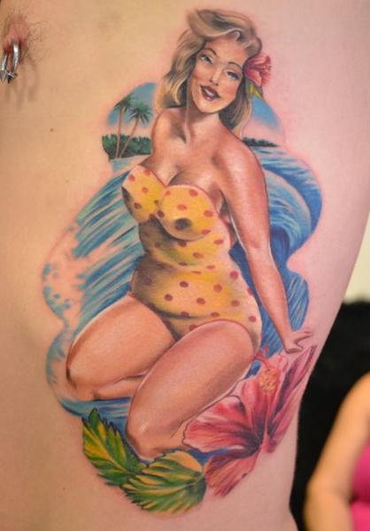 Tatuaggio Realistici Fianco di Heather Maranda