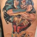 tatuaggio Fantasy Coscia Wonder Woman di Heather Maranda