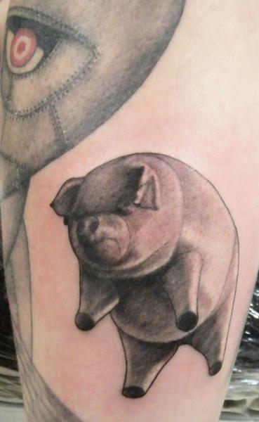 Arm Fantasy Pig Tattoo by Border Line Tattoos