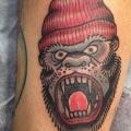 Arm Gorilla Hat tattoo by Border Line Tattoos