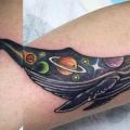 Arm Whale Space tattoo by Border Line Tattoos