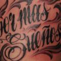 Side Lettering tattoo by Border Line Tattoos