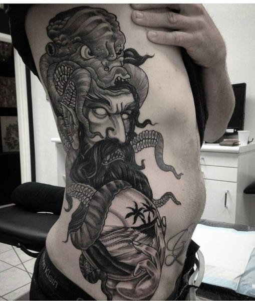 Side Octopus Tattoo by Border Line Tattoos