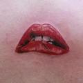 Realistische Rücken Mund tattoo von Madame Chän