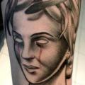 tatuaje Brazo Sirena Abstracto por Mariusz Trubisz