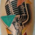 Arm Microphone tattoo by Mariusz Trubisz