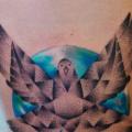 tatuaggio Dotwork Uccello Coscia di Mariusz Trubisz