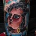 tatuaje Brazo Flor Gitano por Matt Adamson