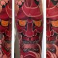 tatuaje Brazo Japoneses Demonio por Matt Adamson