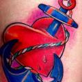 Arm Heart Anchor tattoo by Alans Tattoo Studio