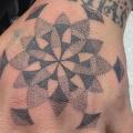 Hand Dotwork tattoo von Alans Tattoo Studio