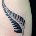 Shoulder Feather Tribal tattoo by Alans Tattoo Studio