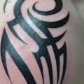 Shoulder Tribal tattoo by Alans Tattoo Studio