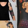 Schulter Arm 3d Abstrakt tattoo von DeLaine Neo Gilma