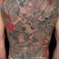 Japanische Rücken Samurai tattoo von DeLaine Neo Gilma