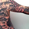 Biomechanisch Rücken Sleeve tattoo von DeLaine Neo Gilma