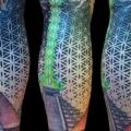tatuaggio Gamba Sfinge Astratto di DeLaine Neo Gilma