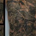 Realistic Back Pirate tattoo by Kri8or
