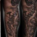 tatuaje Pierna Medusa por Kri8or