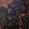 Shoulder Realistic Motorcycle tattoo by Kri8or