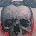 Fantasy Skull Back Mickey Mouse tattoo by Elvin Tattoo
