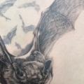 Schulter Realistische Fledermaus tattoo von Elvin Tattoo