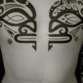 tatuaggio Petto Tribali Maori Manica di Apocaript