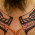 Tribal Neck Whale tattoo by Apocaript