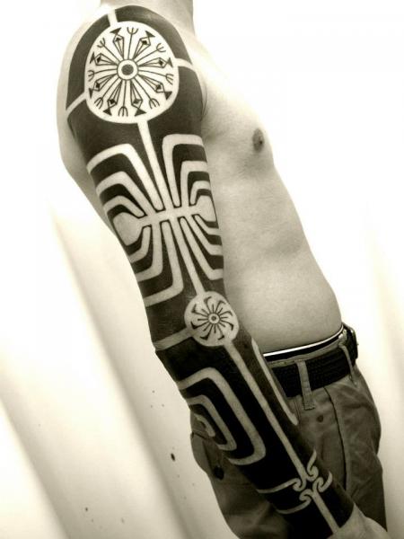 Tribal Sleeve Tattoo by Apocaript