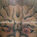Japanese Back Demon tattoo by Hori Hiro