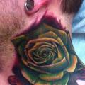 Neck Rose Blood tattoo by Artrock