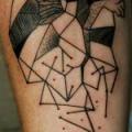 tatuaggio Braccio Cuore Cuore Dotwork Astratto di Dark Art Tattoo