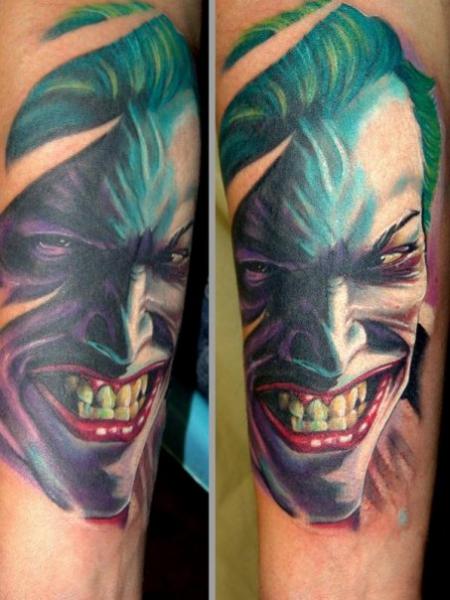 Arm Fantasy Joker Tattoo by Dark Art Tattoo
