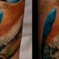 tatuaje Brazo Realista Pájaro por Dark Art Tattoo