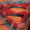 tatuaggio Braccio Superman Simbolo di Dark Art Tattoo