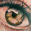 Realistic Chest Eye tattoo by Dark Art Tattoo