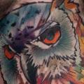 Neck Owl tattoo by Dark Art Tattoo