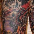 Schulter Fantasie Eulen tattoo von Dark Art Tattoo