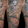 Fantasie Monster Sleeve tattoo von Dark Art Tattoo