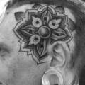 Kopf Dotwork tattoo von Dillon Forte