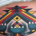 tatuaje Brazo Geométrico Abstracto por Chad Koeplinger