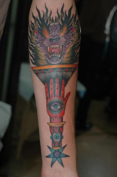 Tatuaje Brazo Fantasy New School por Chad Koeplinger