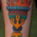 Arm New School Lampe tattoo von Chad Koeplinger