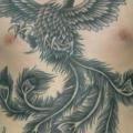 Fantasie Brust Bauch Phoenix tattoo von Chad Koeplinger