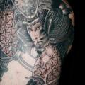 Seite Japanische Samurai Po tattoo von Analog Tattoo