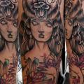 Arm Realistic Women Bear tattoo by Morbida Tattoo