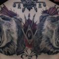 Realistische Rücken Bären Helikopter tattoo von Morbida Tattoo